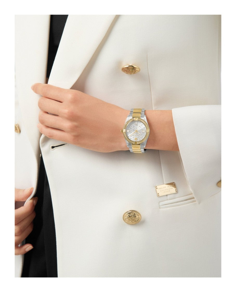Philipp Plein Plein Icon Chain Crystal Watch With Two-Tone Case