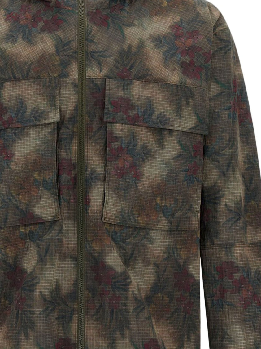 Herno Multicolor Tropical Pattern Ripstop Nylon Parka