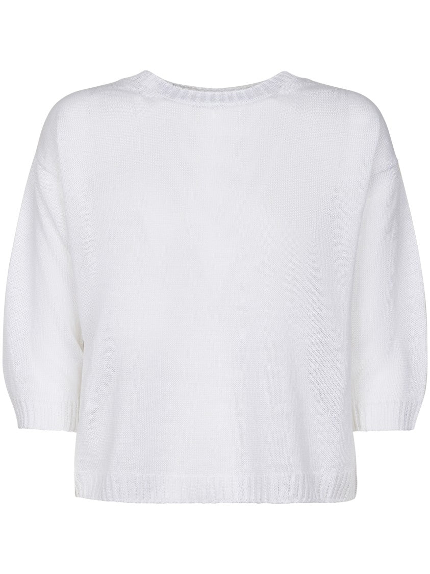 Max Mara Linen Short-Sleeved Top With Boxy Fit