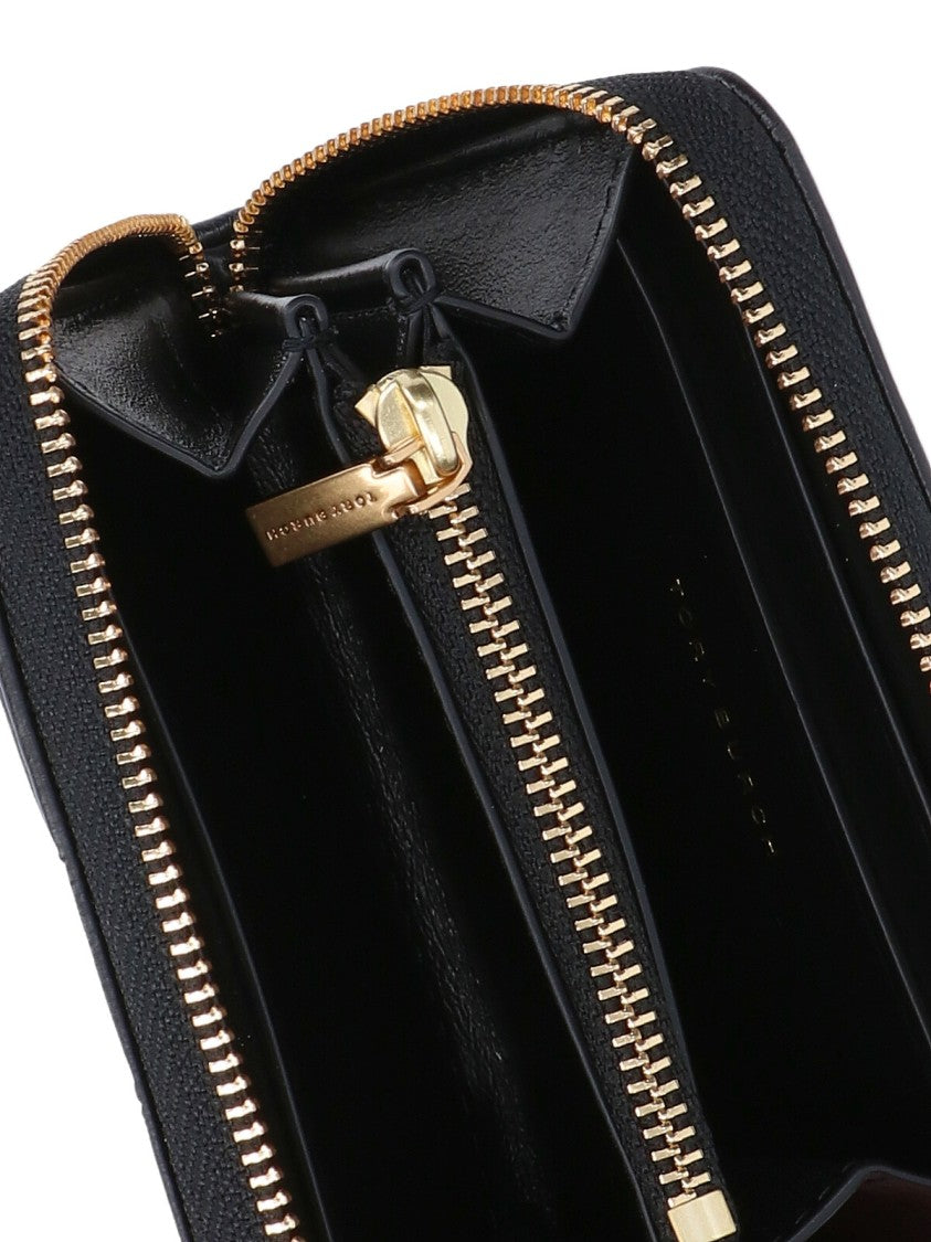 Tory Burch Small Zip Wallet 'Kira' – Black