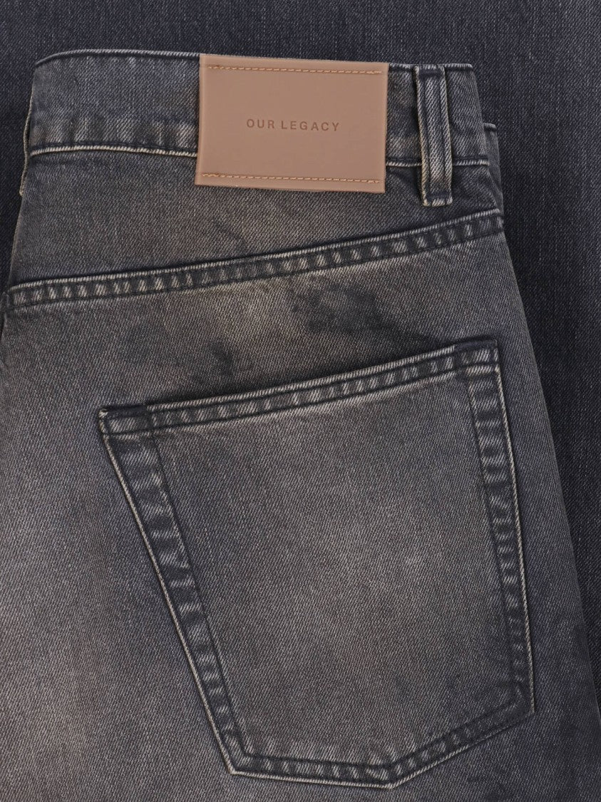 Our Legacy Straight-Leg Jeans With Modern Cut And Rubber Patch