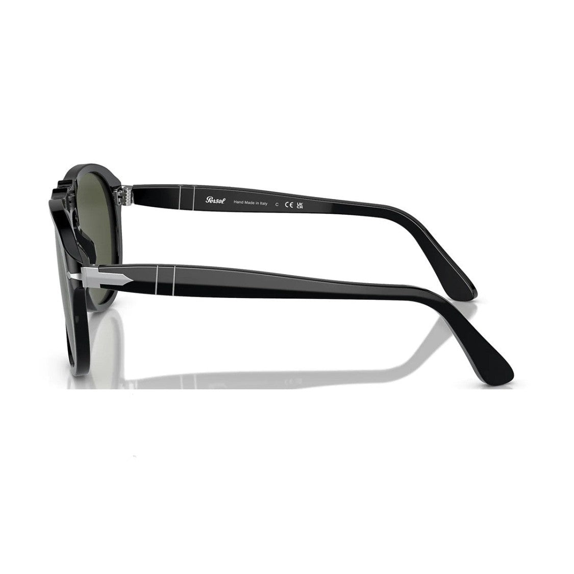 Persol Black Po0649 Celluloid Rounded Sunglasses
