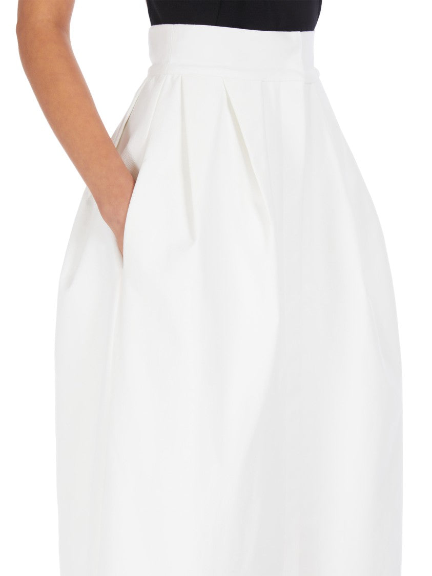 Max Mara High-Waisted Pleated Maxi Skirt With Subtle Back Slit