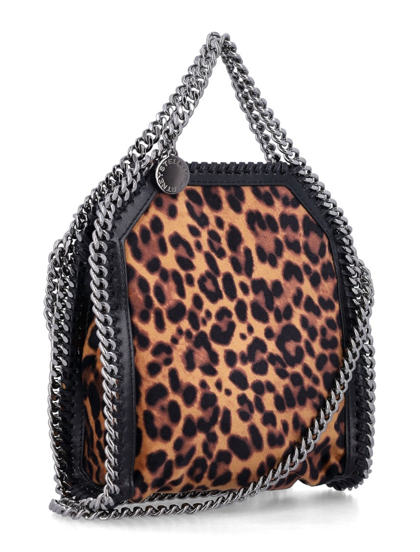 Stella Mccartney Falabella Tiny Animal Print Chain Trim Shoulder Bag