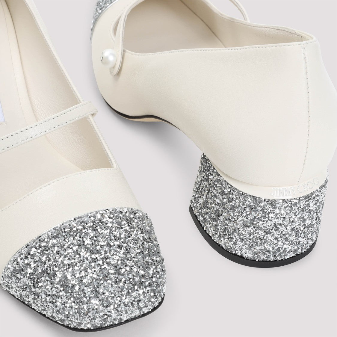 Jimmy Choo Elisa 45 Beige Nappa Leather Pumps