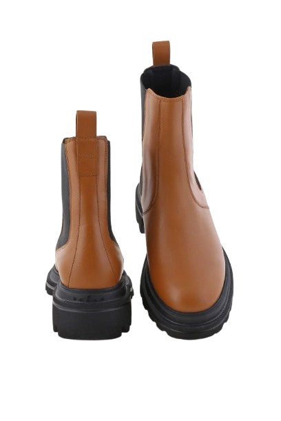 Hogan Leather Ankle Boots With Removable Insole