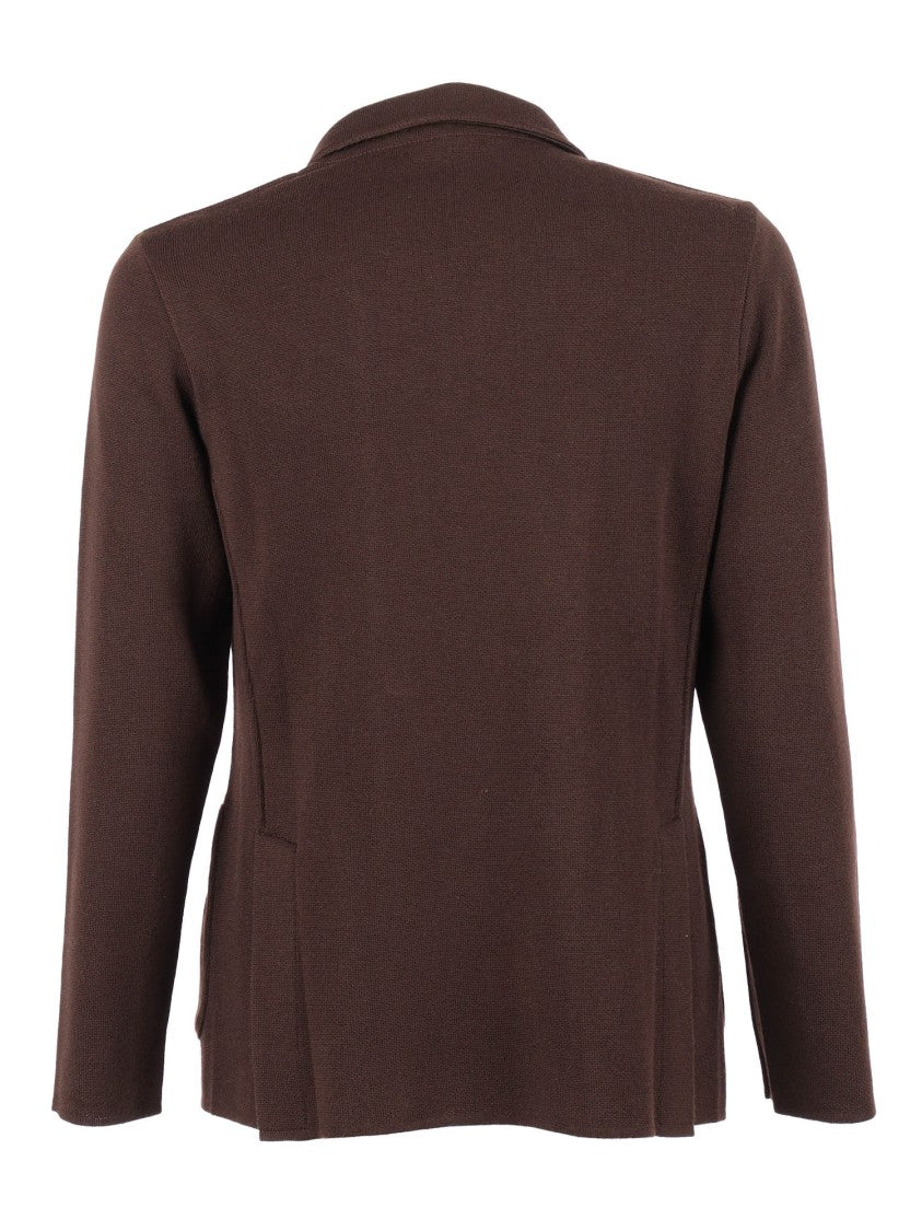 Lardini Double-Breasted Knitted Jacket