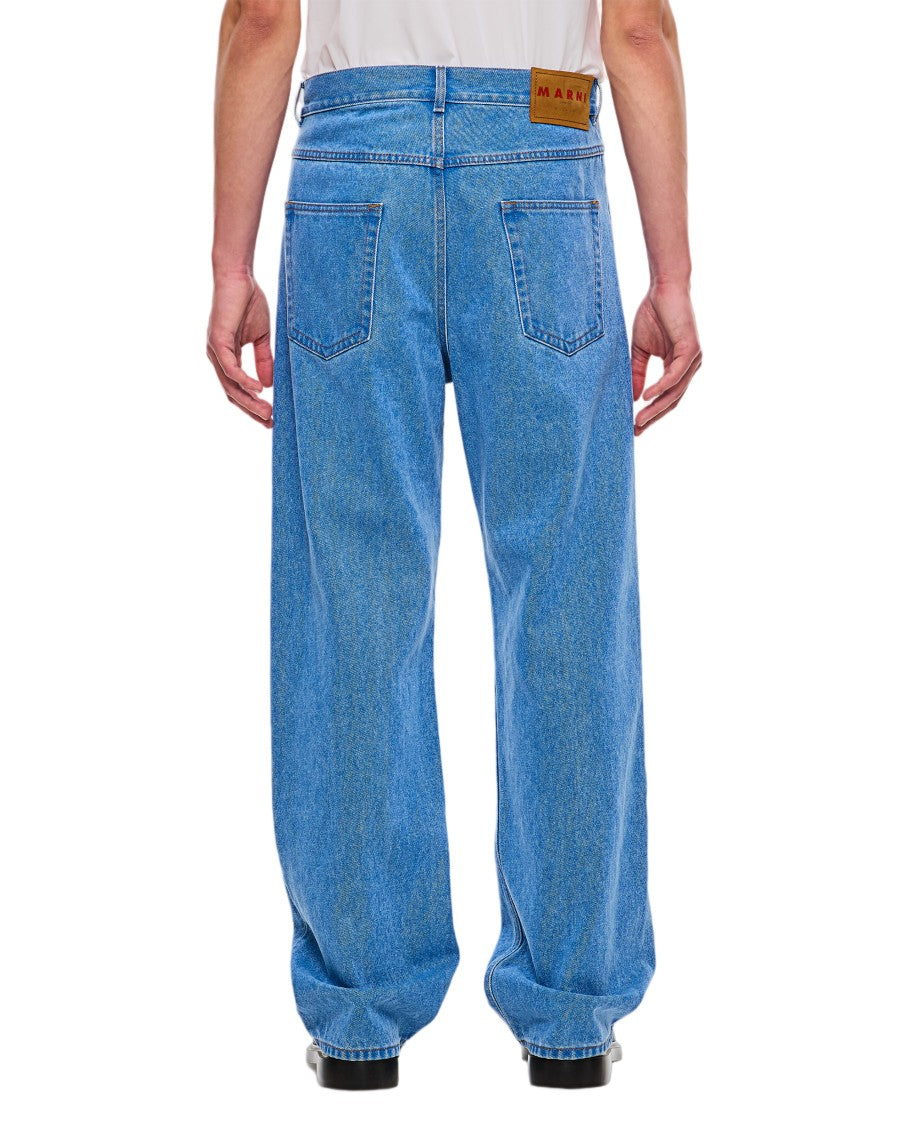 Marni Loose-Fitting Five-Pocket Denim Trousers With Classic Closure