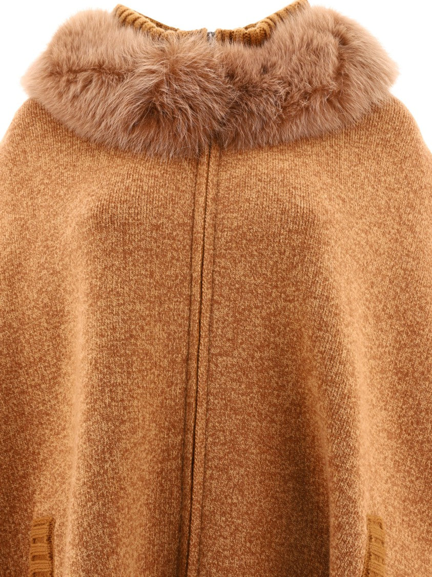 Giovi Cape With Plush Fur Inserts