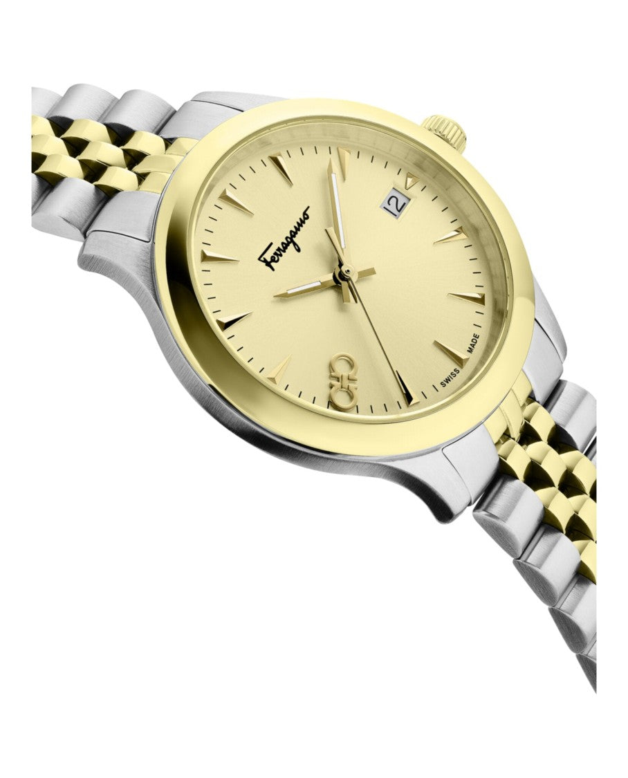 Ferragamo Duo Gold Silver Two-Tone Watch