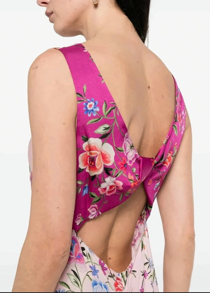Liu Jo Long Floral V Neck Dress