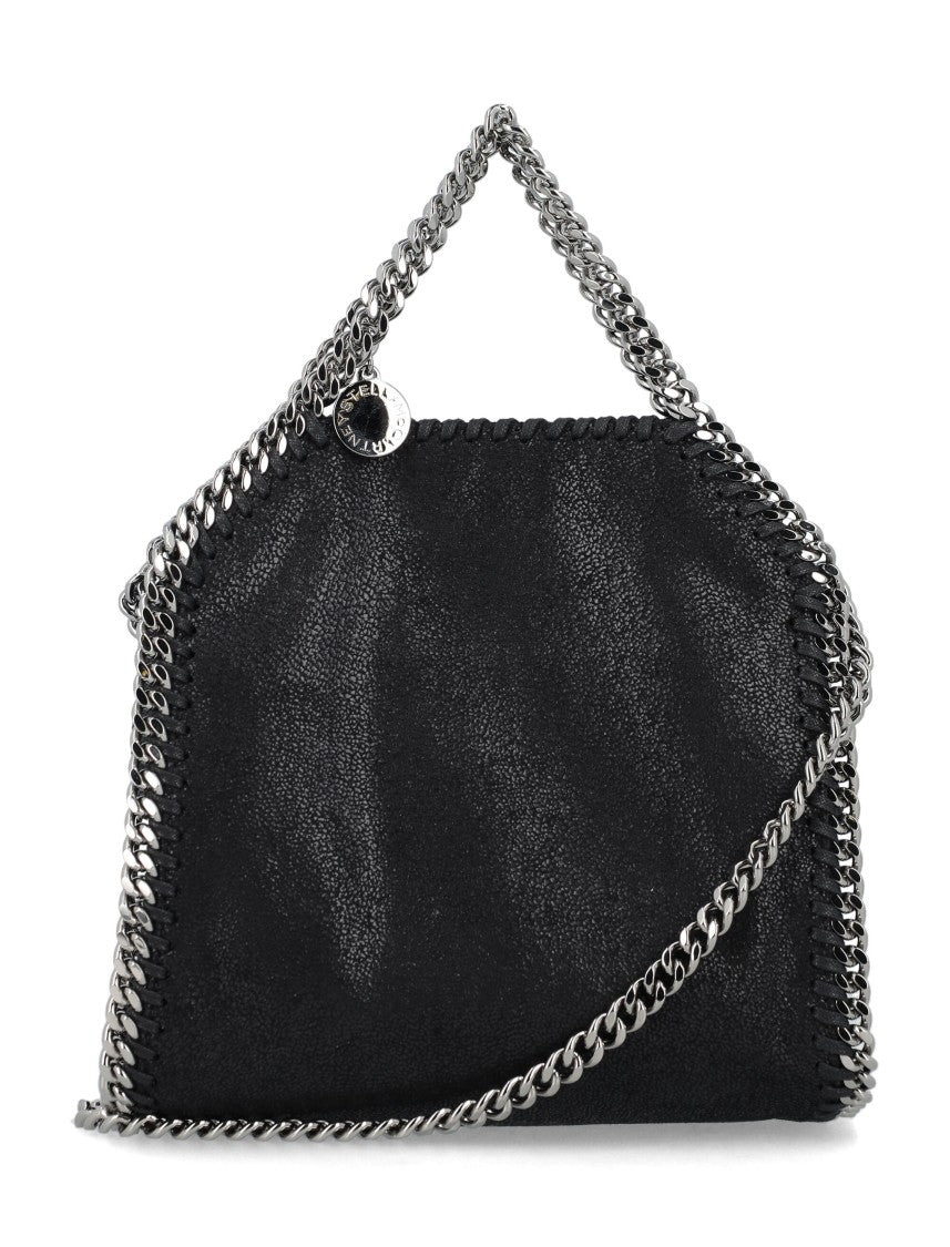 Stella Mccartney Compact Rectangular Handbag With Silver-Tone Chain Trim