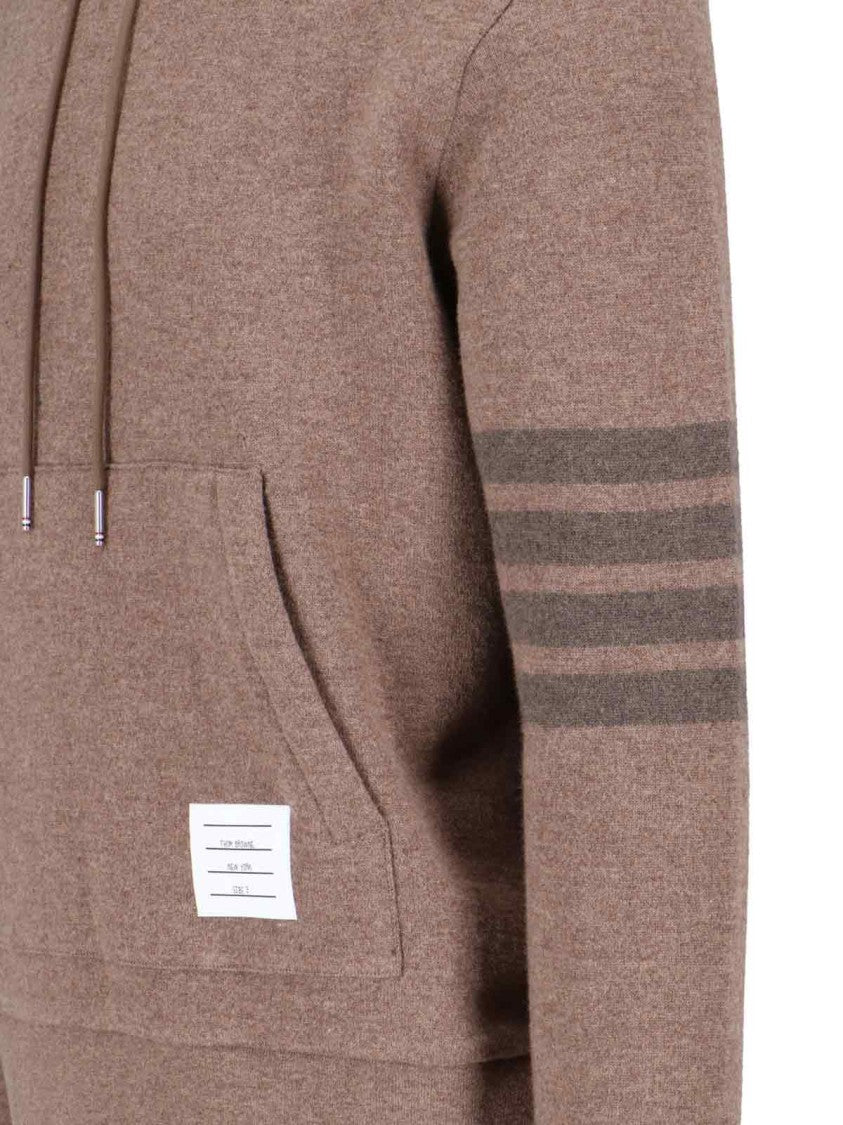 Thom Browne Hooded Hoodie – Brown