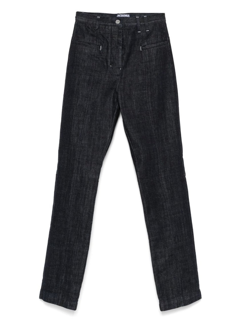 Jacquemus Tailored High-Waist Blue Jeans