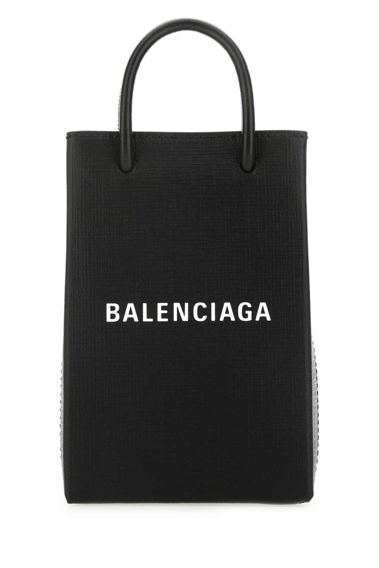 Balenciaga Black Leather Phone Case
