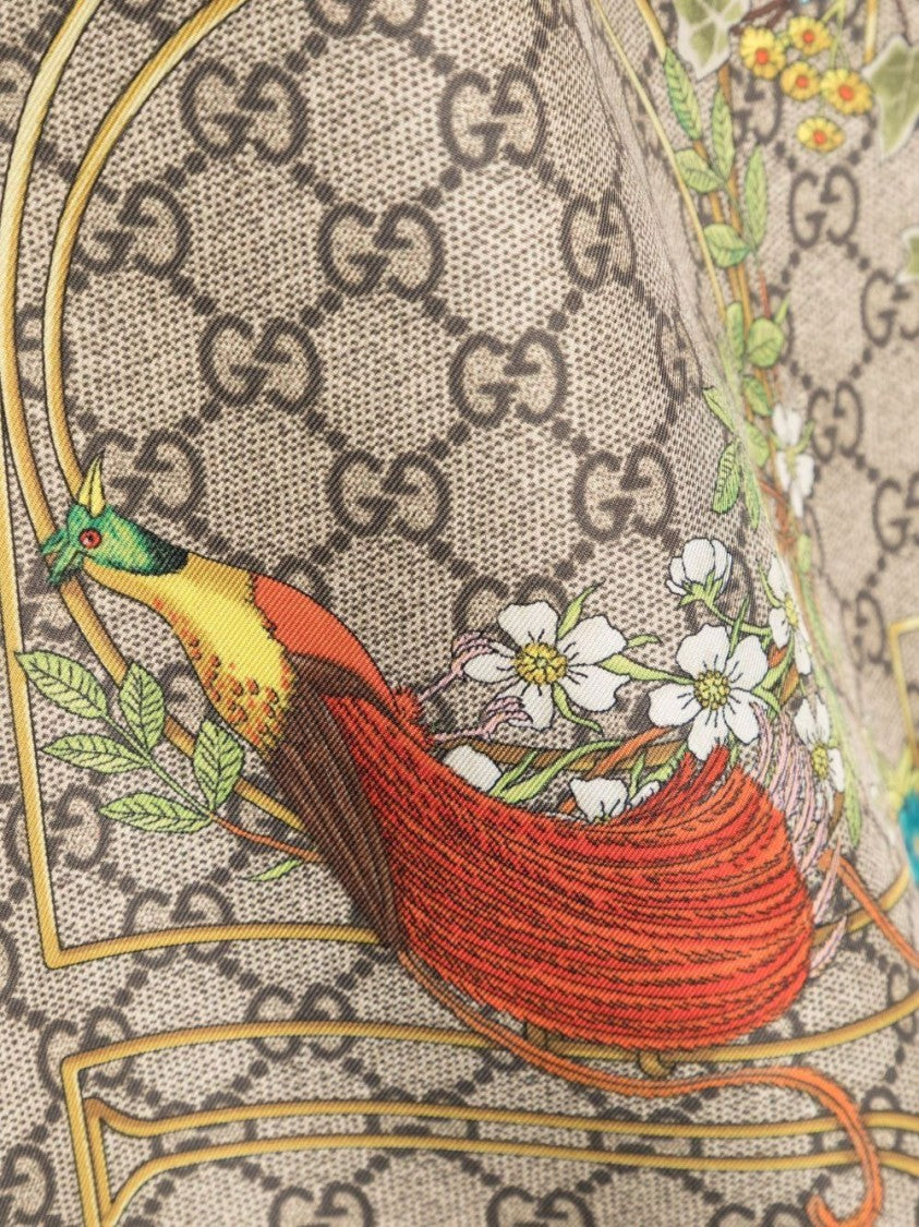 Gucci Animal Floral Silk Scarf