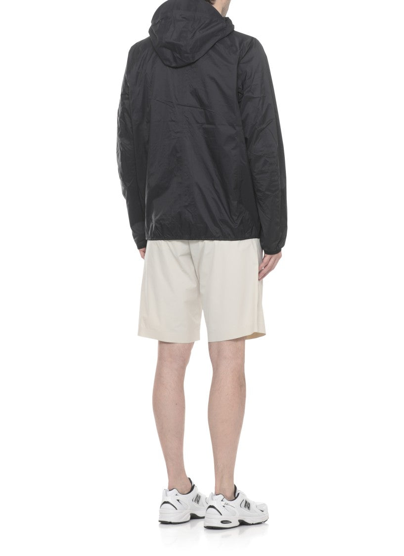 K-Way Black Roche Hooded Waterproof Jacket