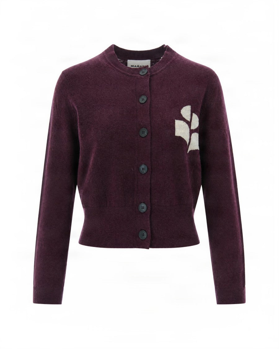 Isabel Marant Étoile Cropped Cardigan With Button Closure And Embroidered Logo