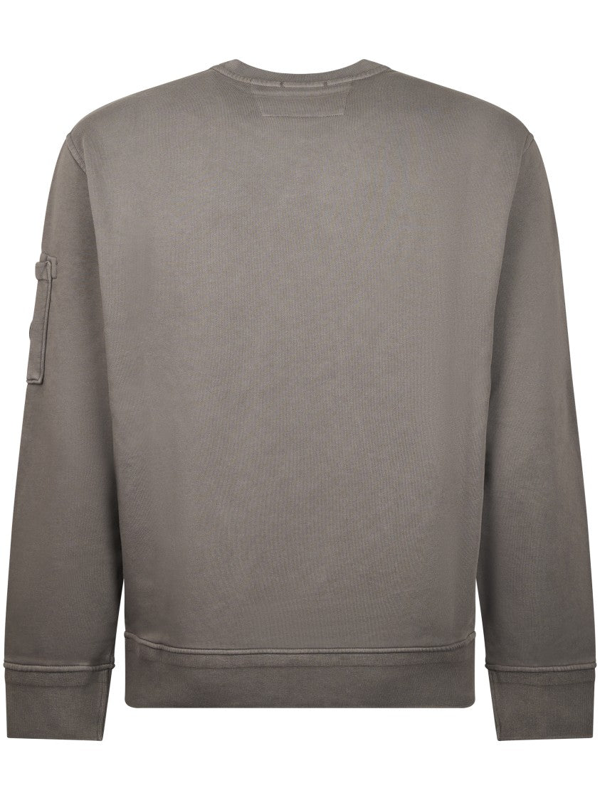 C.P. Company Cotton Diagonal Fleece Crewneck Sweatshirt