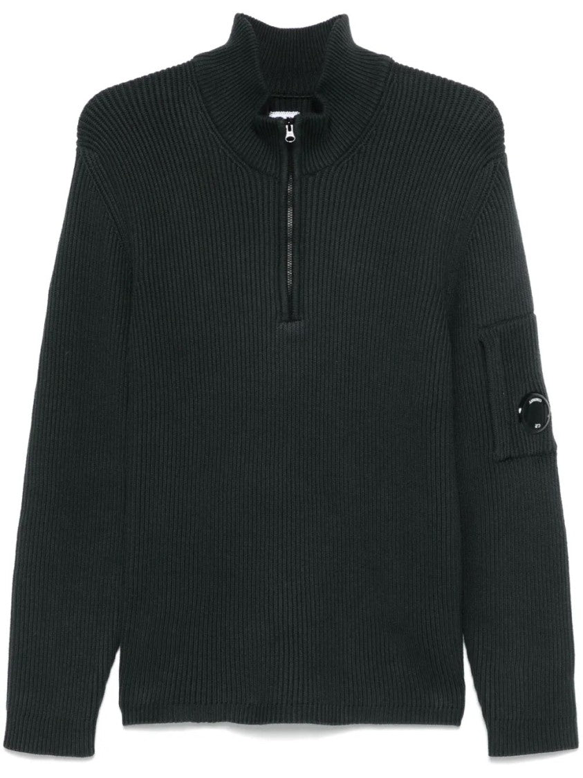 C.P. Company Half Zipped Rib Sweater
