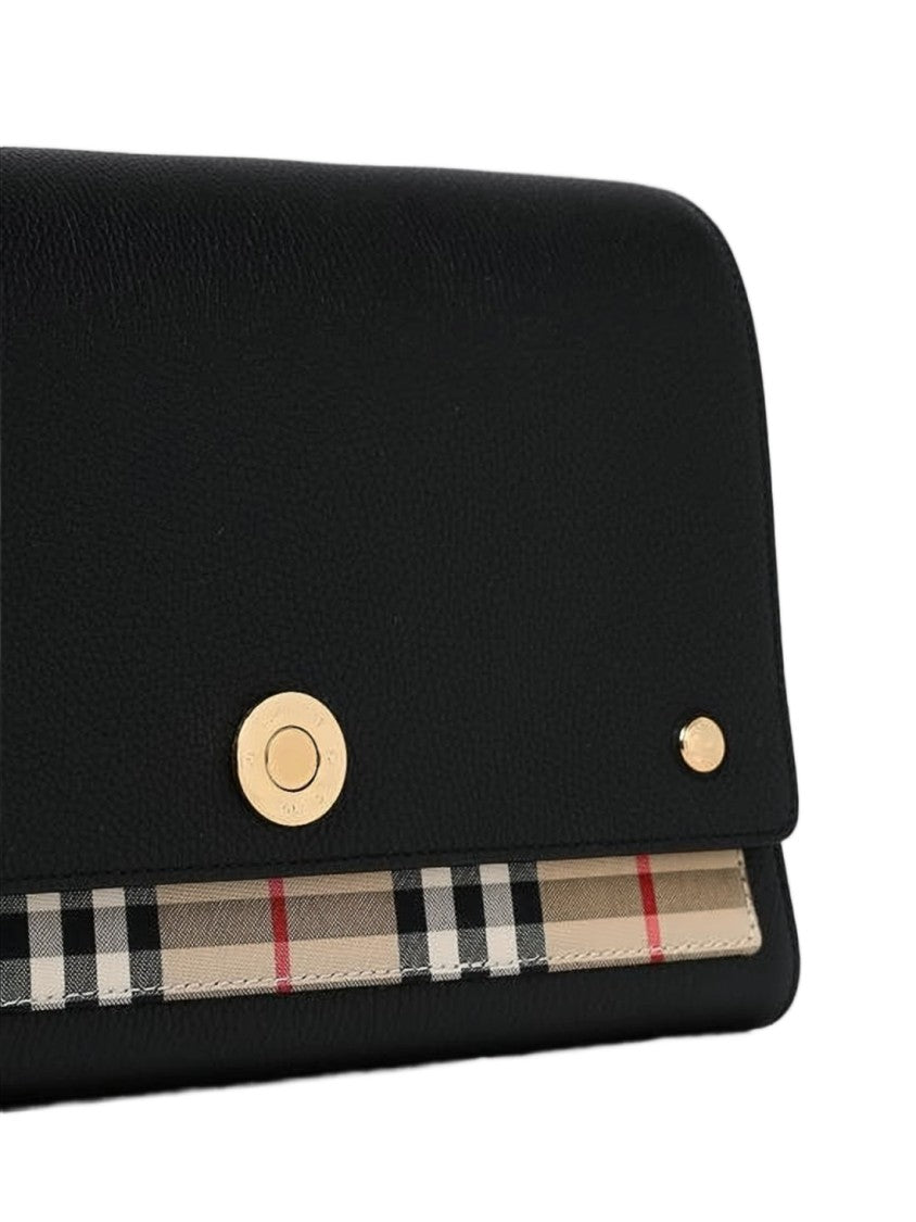 Burberry Structured Rectangular Shoulder Bag In Textured Calf Leather