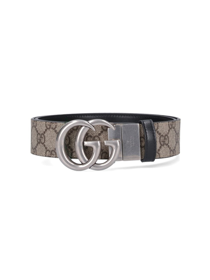 Gucci Reversible "Gg Marmont" Belt – Beige