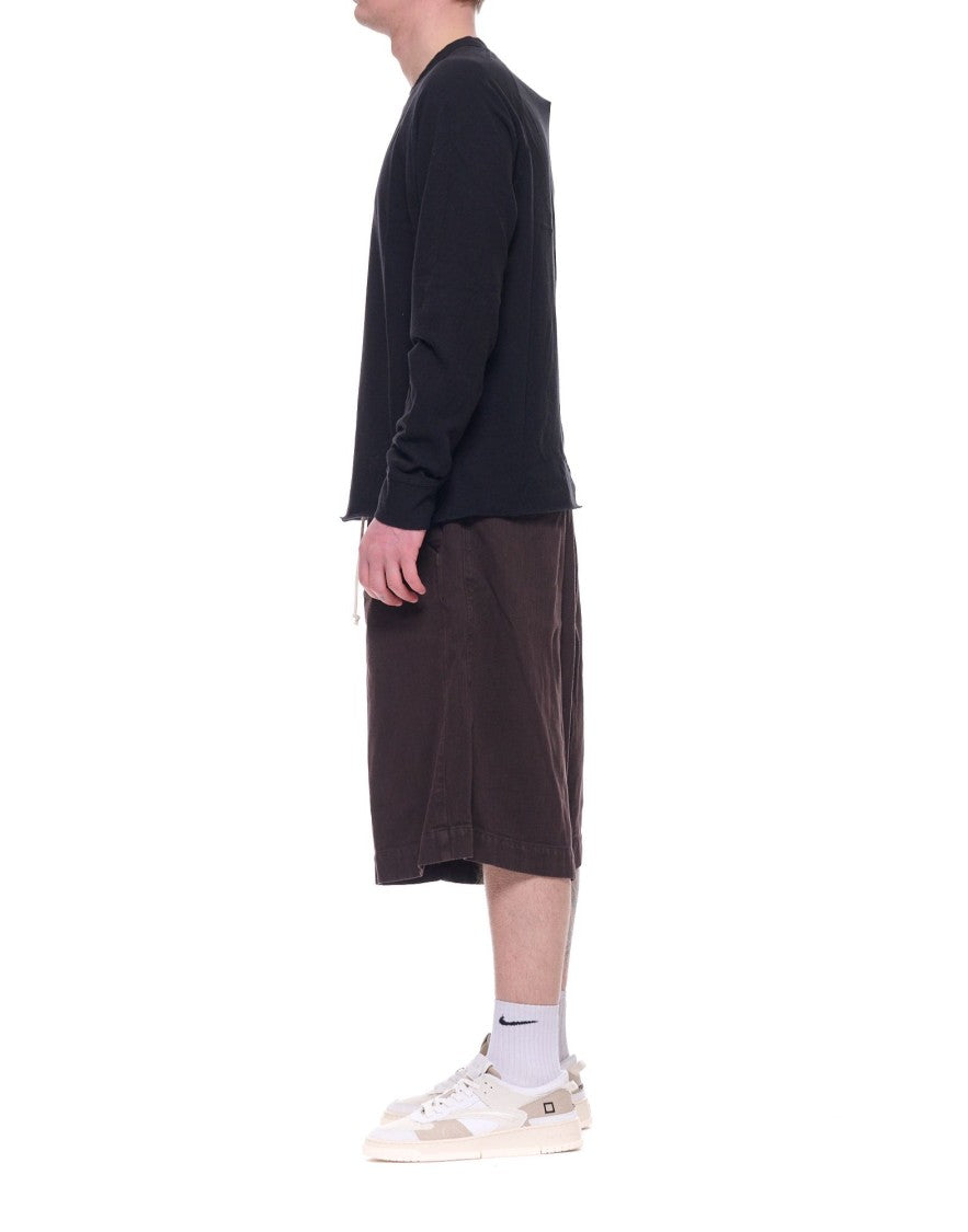 James Perse Black Cotton Long Sleeve Crew Pique T-Shirt