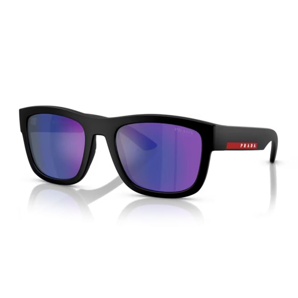 Prada Linea Rossa Ps 01Zs Rectangular Matte Black Nylon Sunglasses