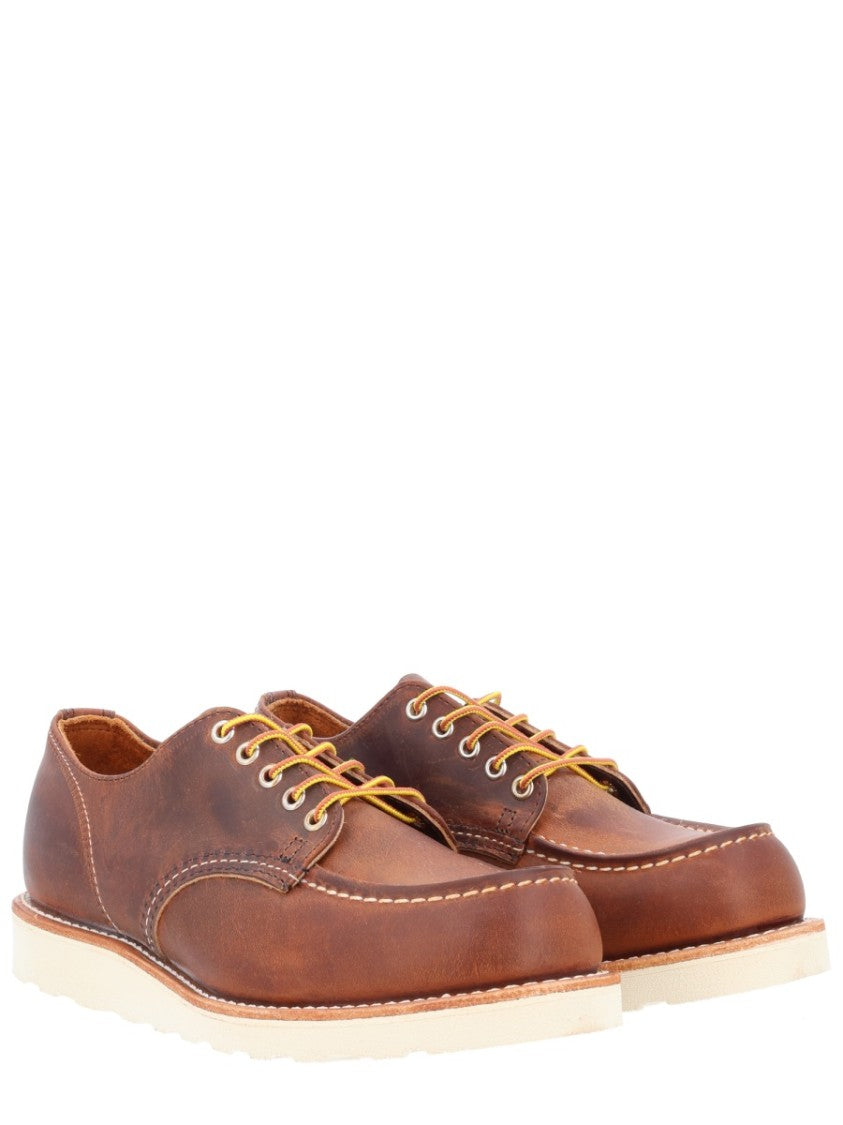 Red Wing Brown Shop Moc Oxford Stitching Leather Lace-Up