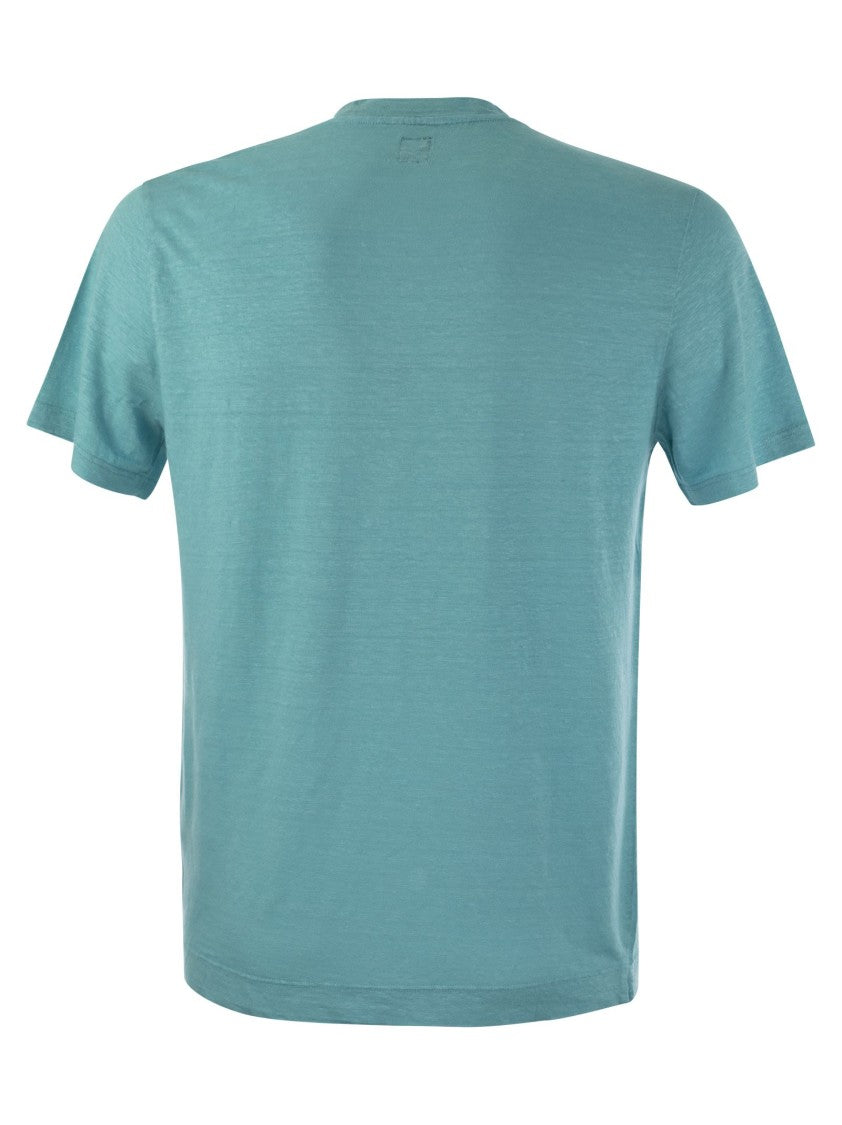 Fedeli Garment-Dyed Linen And Elastane Blend T-Shirt