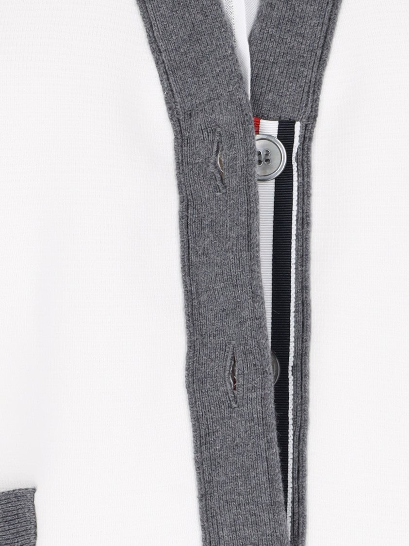 Thom Browne Shirt Detailed "Cardigan" – White