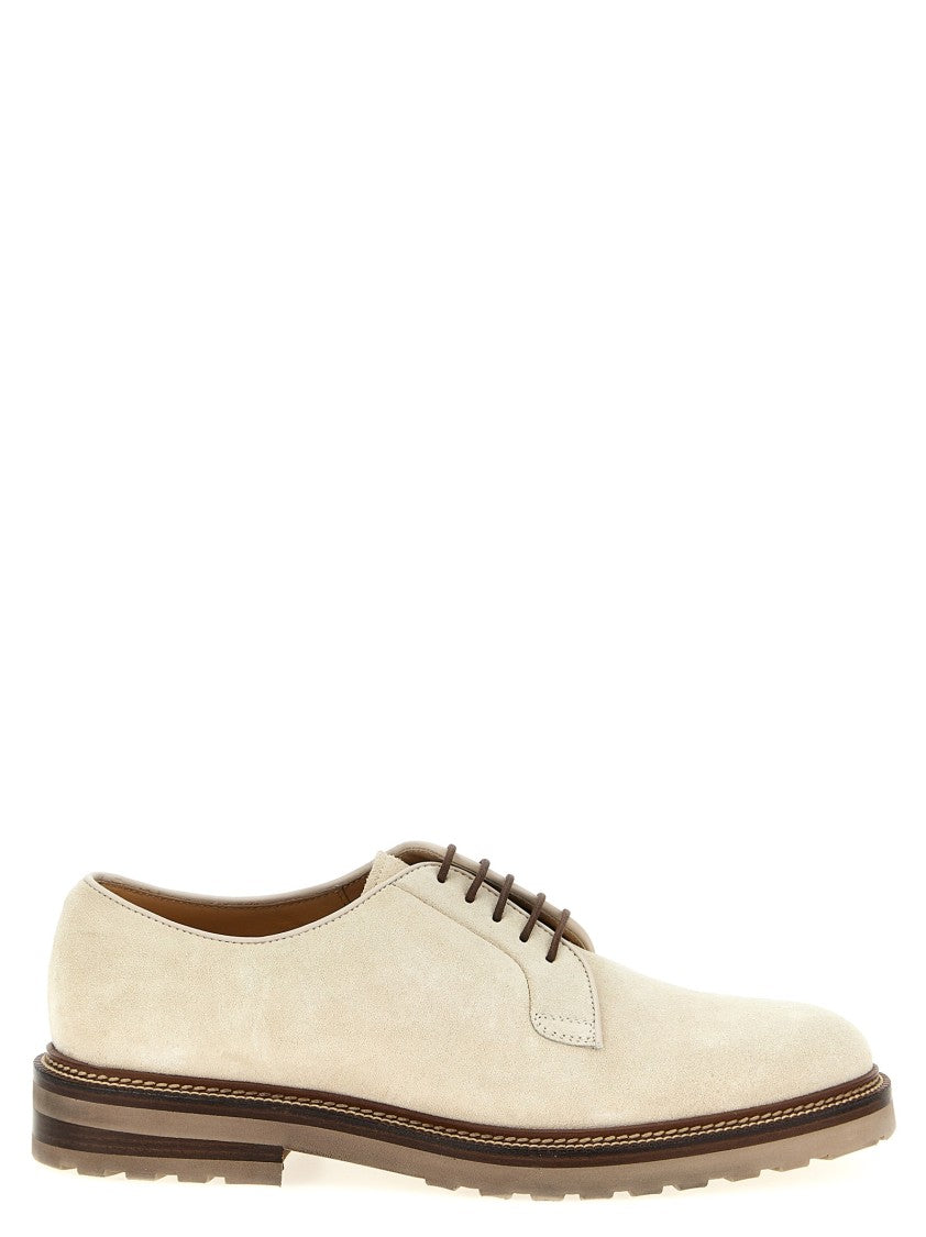 Brunello Cucinelli Suede Derby Shoes