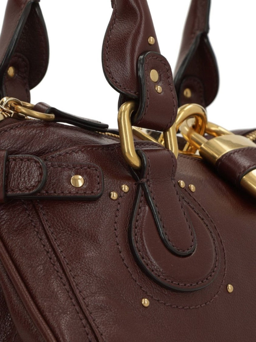 Chloé Black Grained Water Buffalo Leather Paddington Bag
