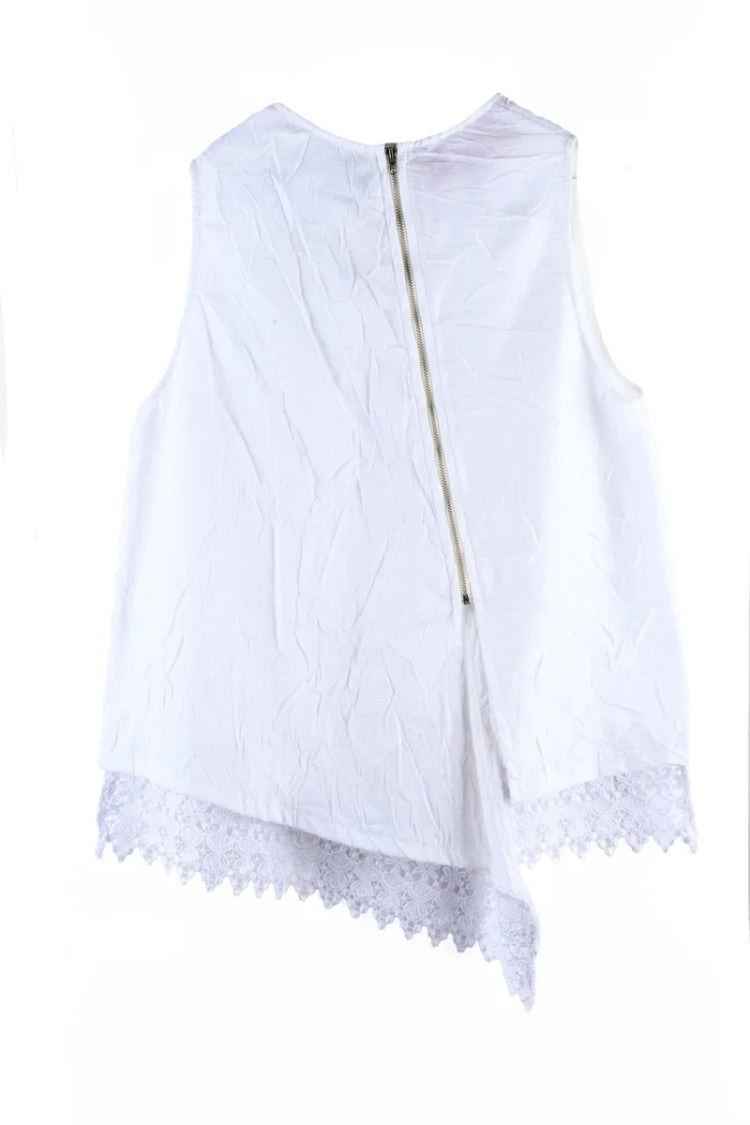 Virginia Bizzi Asymmetric Blouse - White