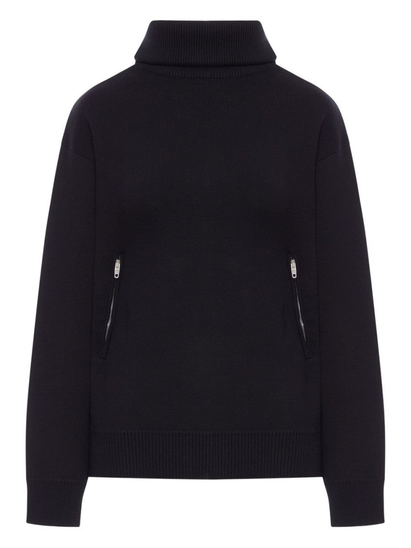 Balenciaga Ribbed Black Turtleneck Sweater