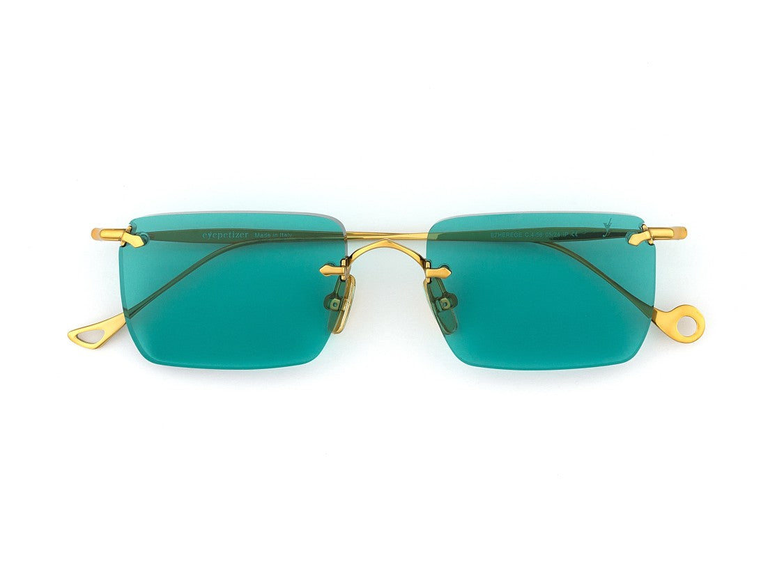 Eyepetizer Gold Etherege Rimless Square Sunglasses