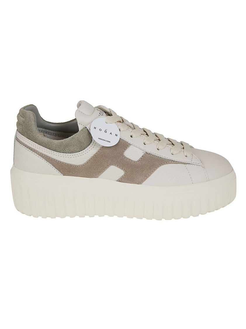 Hogan Low-Top Nappa Leather Sneakers With Suede Detail