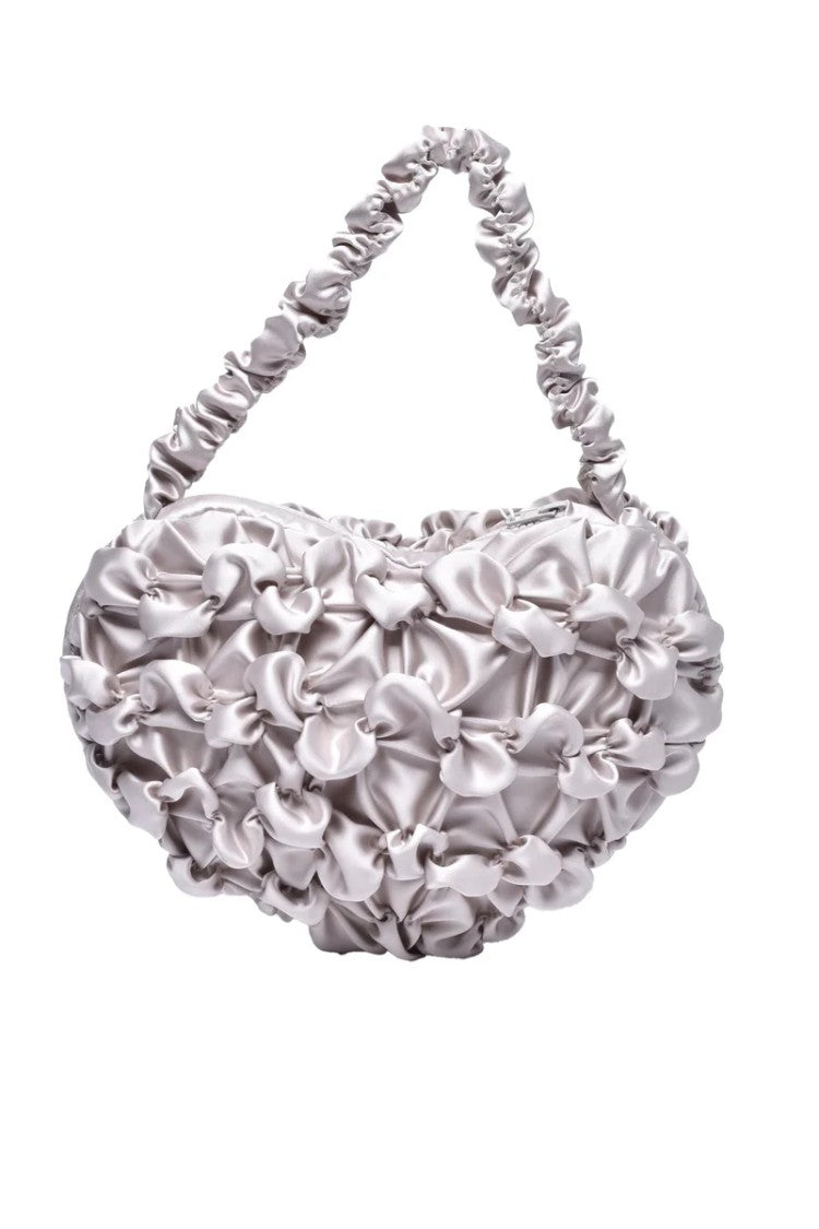 Esthé Esthé Shoulder Bag Satin - Pearl Grey
