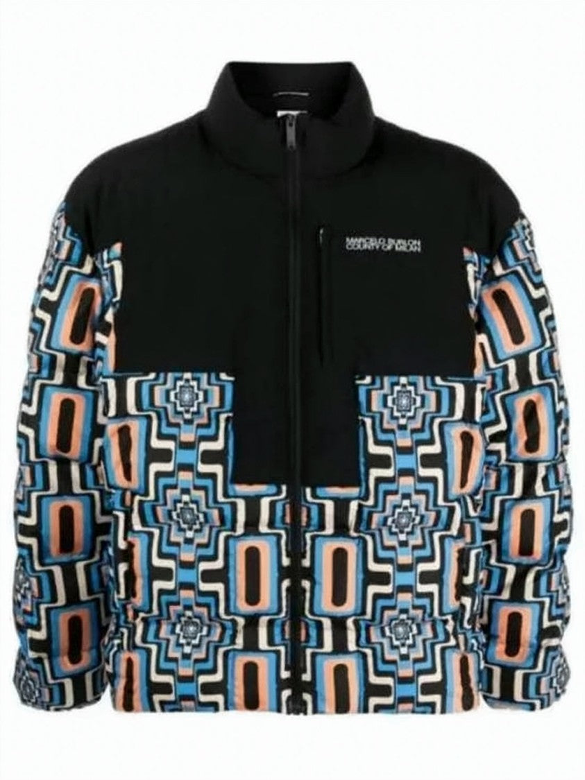 Marcelo Burlon Geometric Pattern Puffer Jacket