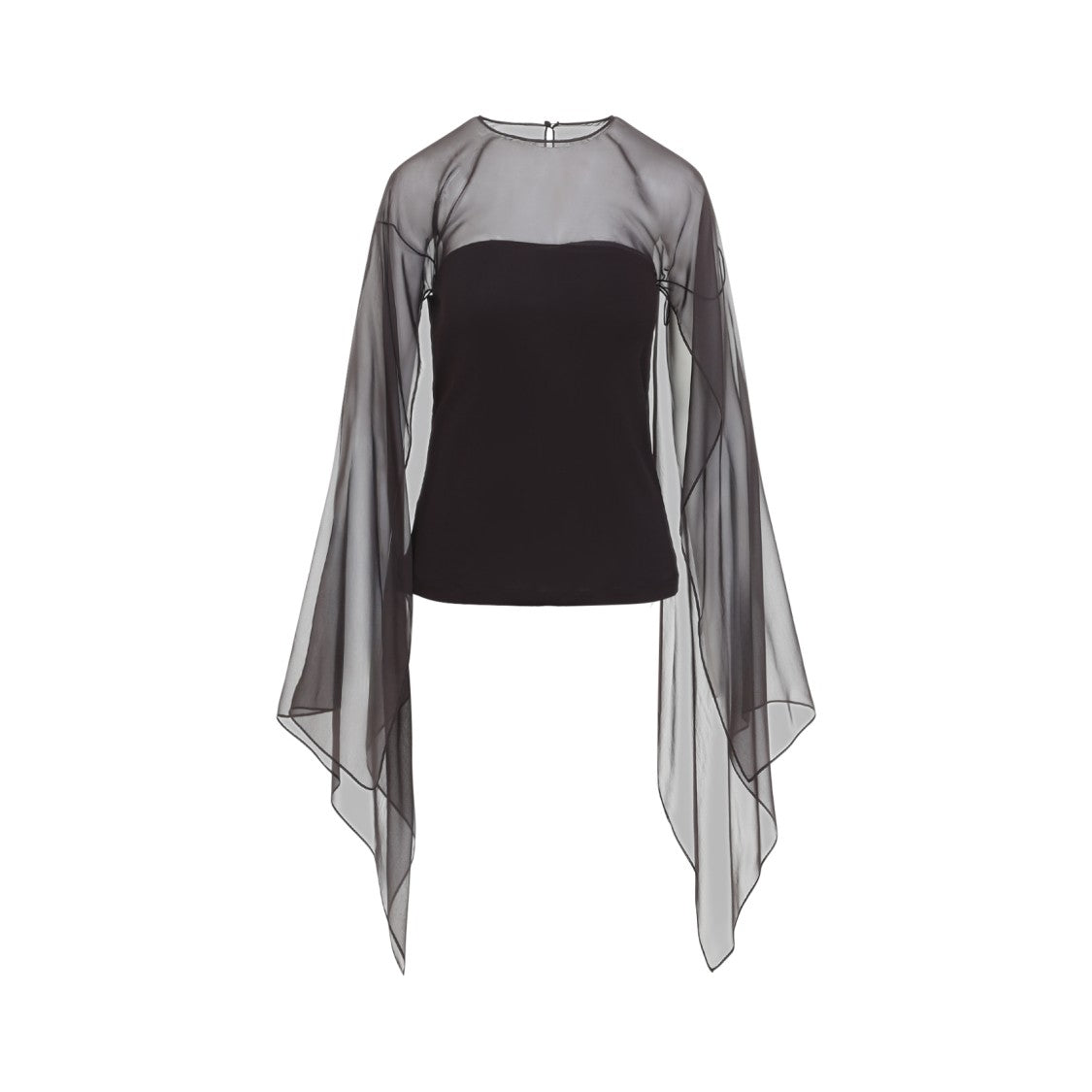 Alberta Ferretti Strapless Illusion Neckline Top