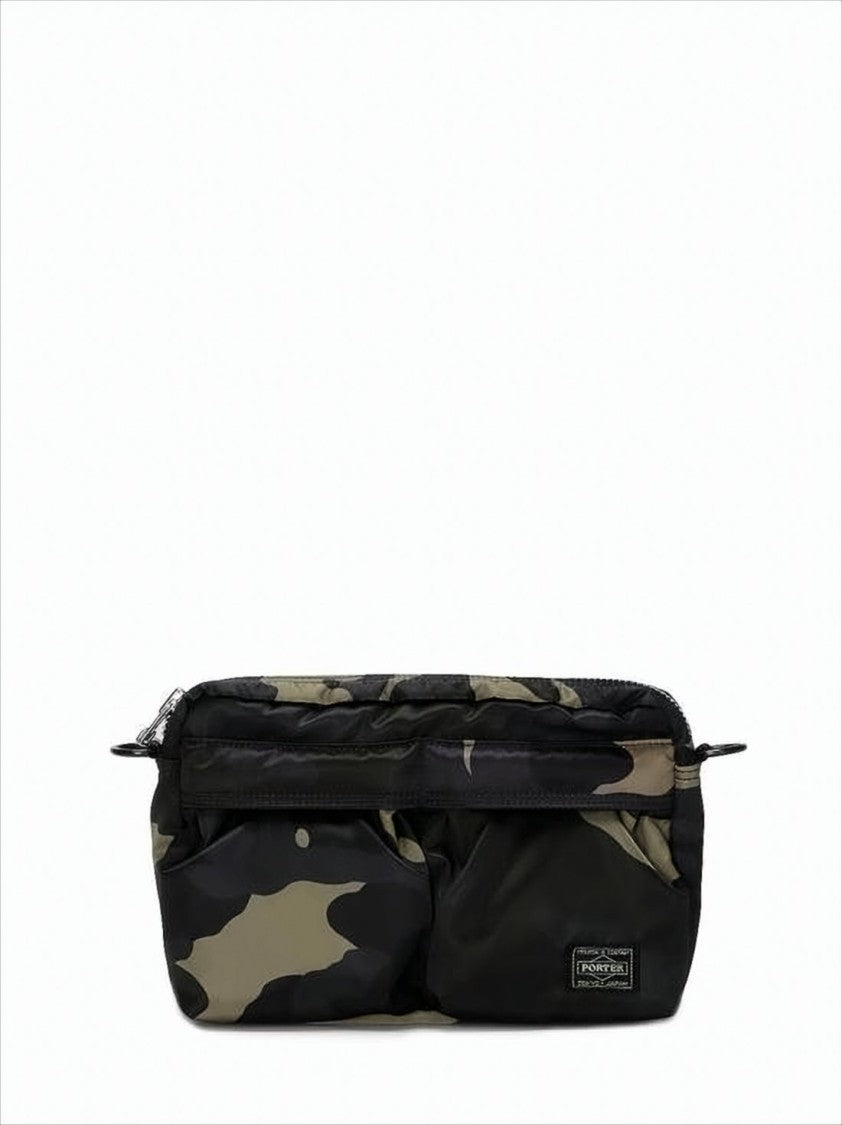 Porter Compact Camouflage Shoulder Bag With Utility Design