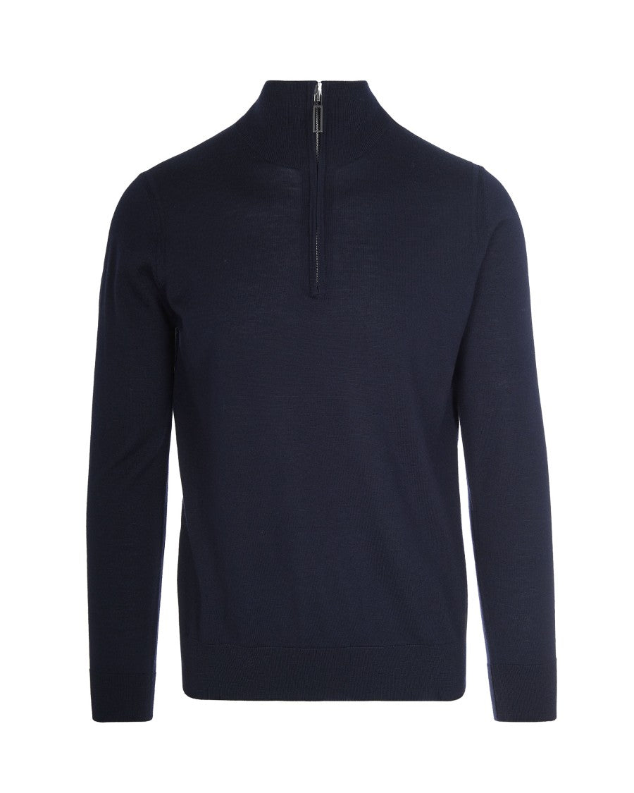 Paolo Pecora Blue Wool Turtleneck