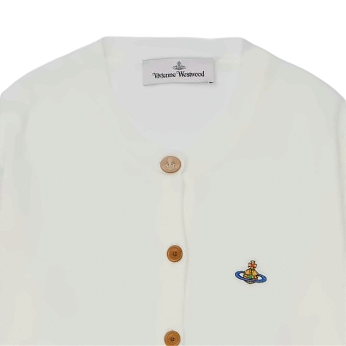 Vivienne Westwood V-Neck Knit Cardigan With Wooden Buttons