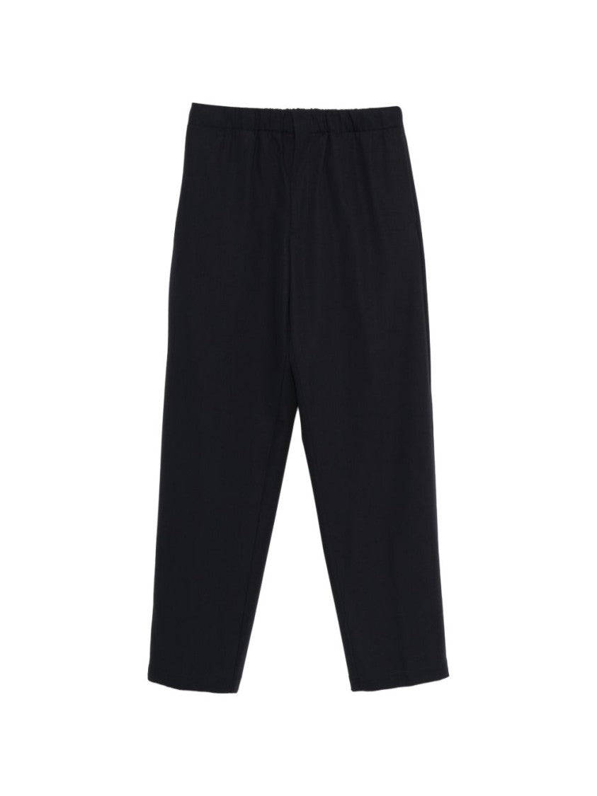 Lardini Navy Blue Drawstring Flap Pants