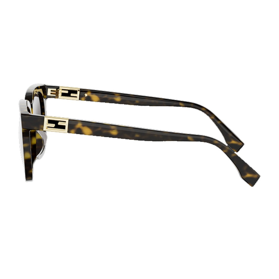 Fendi Havana Tube Fe40228f Sunglasses