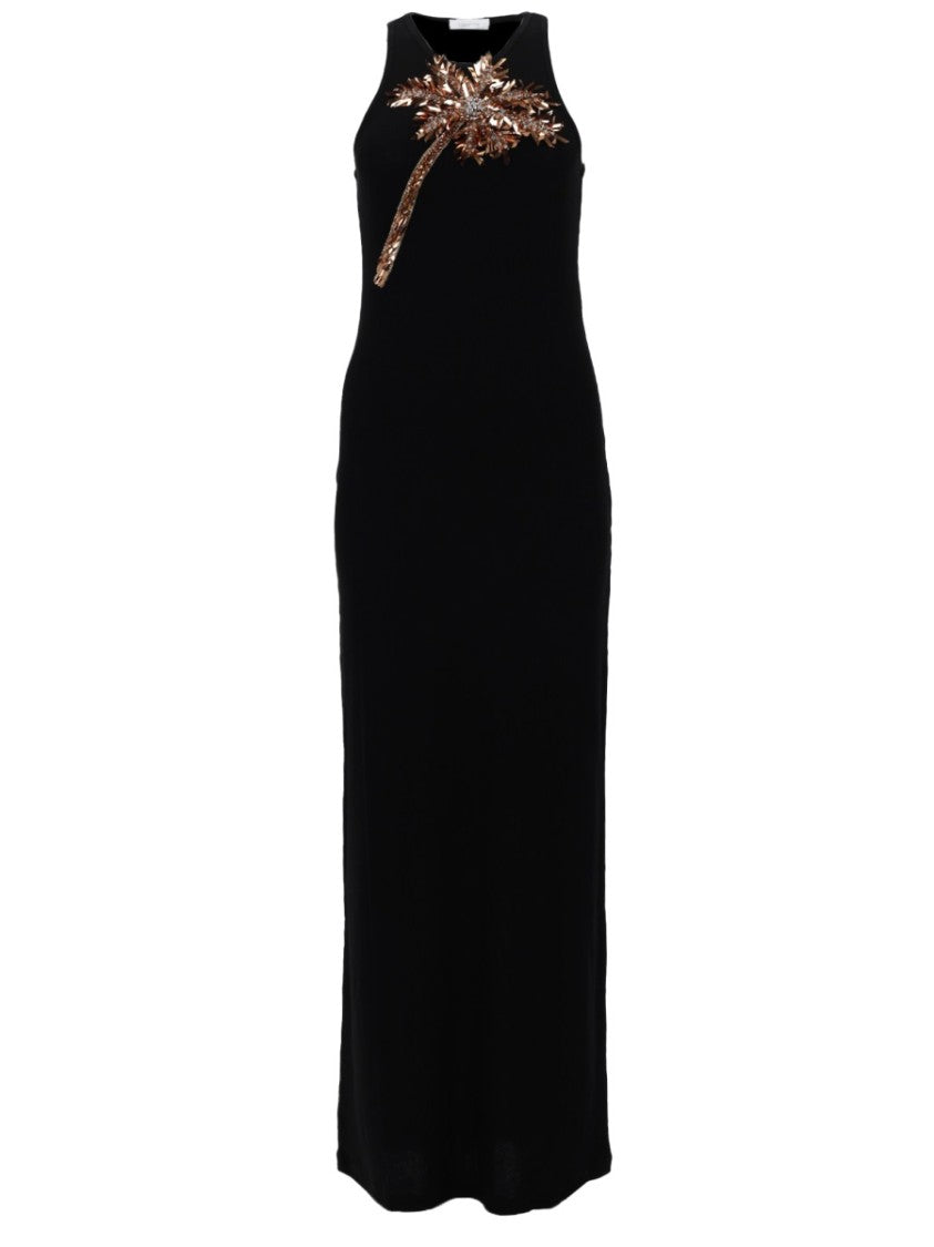 Rabanne Sleeveless Palm Tree Sequin Dress