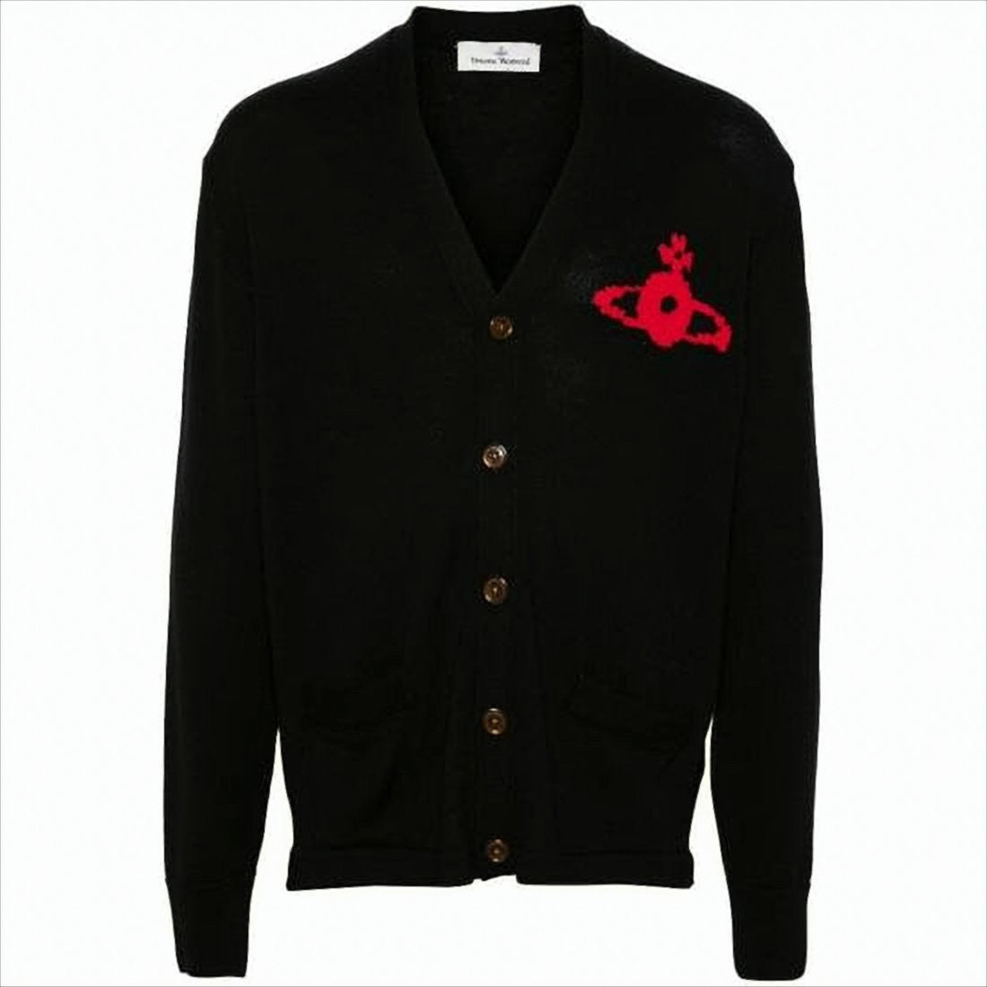 Vivienne Westwood Classic V-Neck Wool Cardigan With Button-Down Front