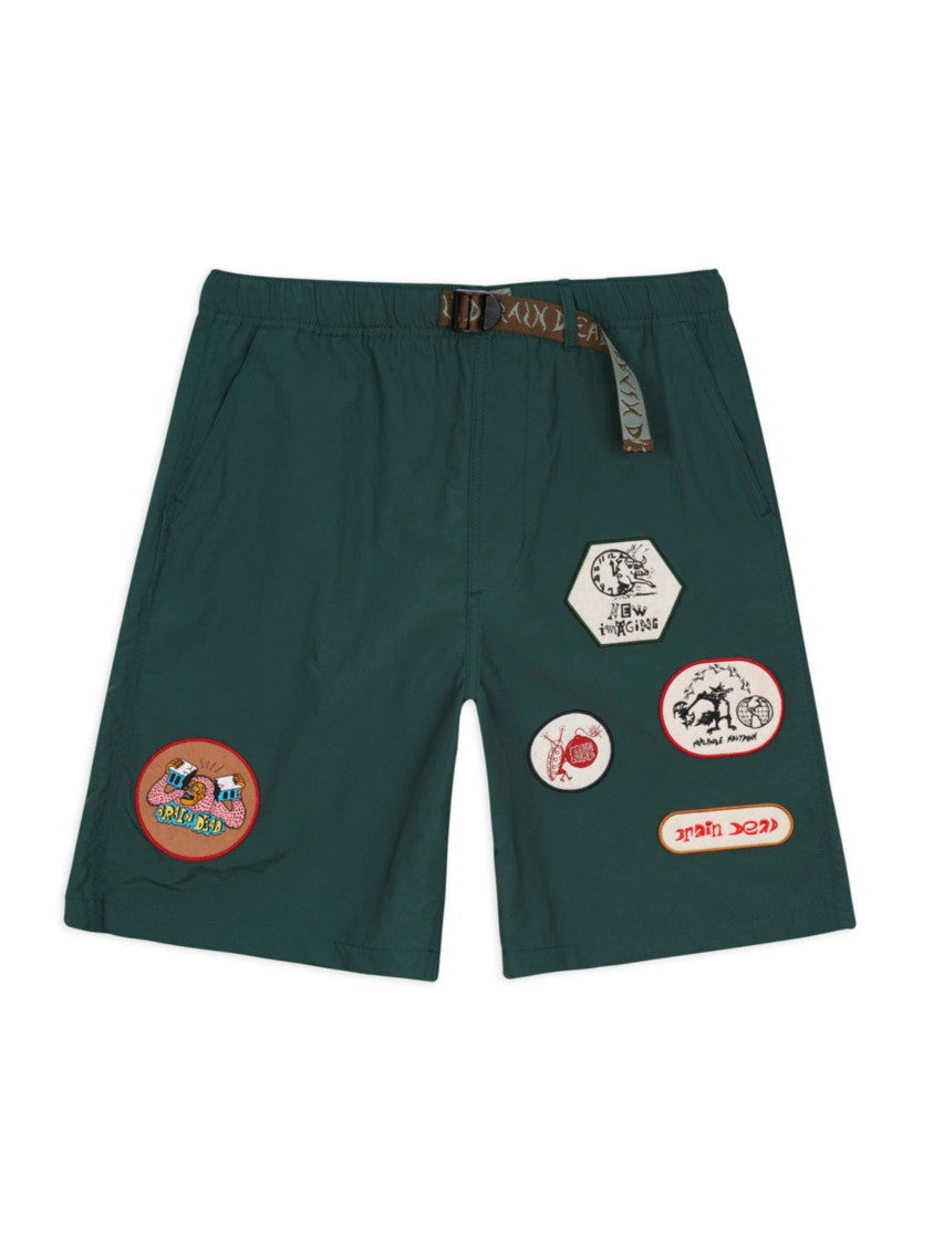 Brain Dead Bermuda Climber Shorts With Logo Patches