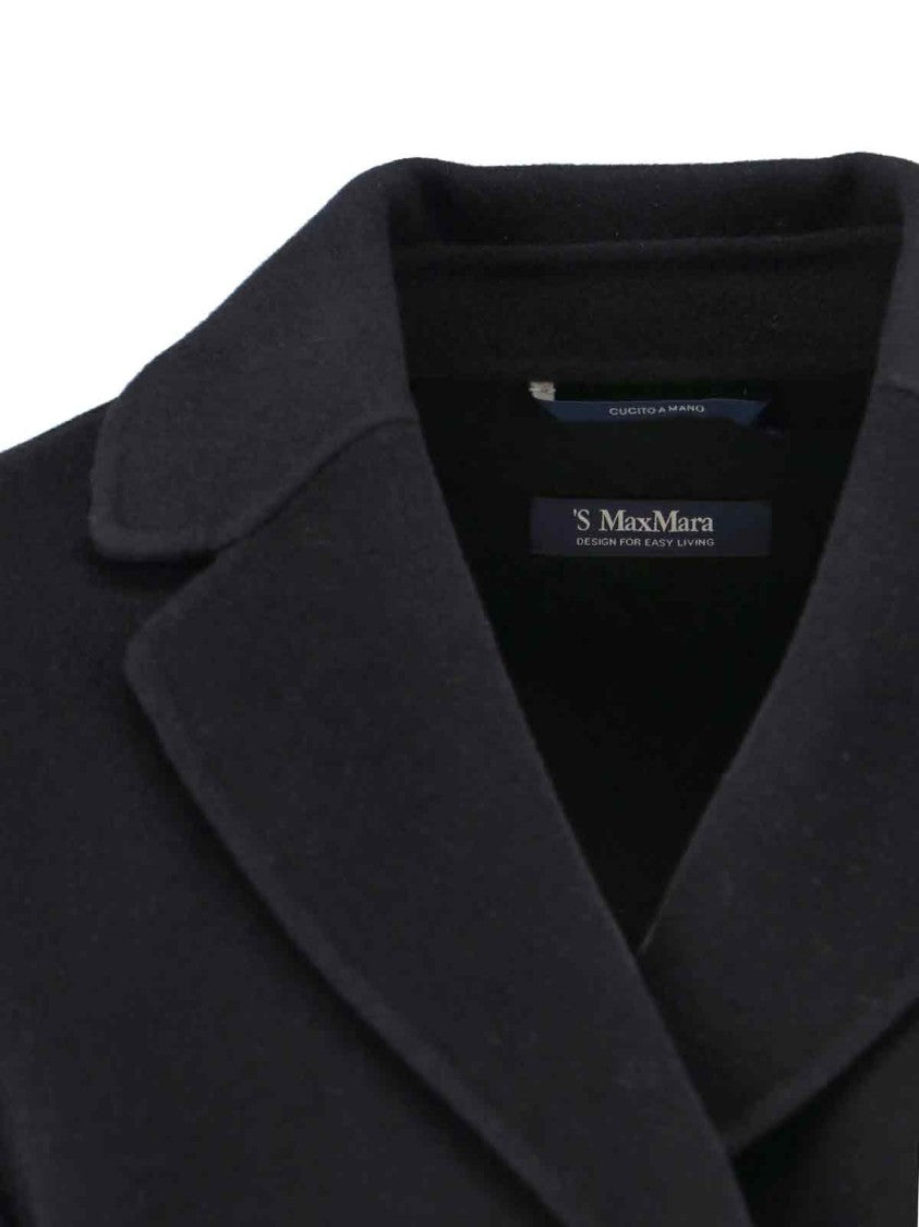 Max Mara Short Virgin Wool Coat With Classic Lapel