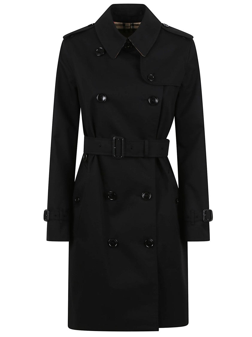 Burberry Double-Breasted  Cotton Coat With Structured Collar